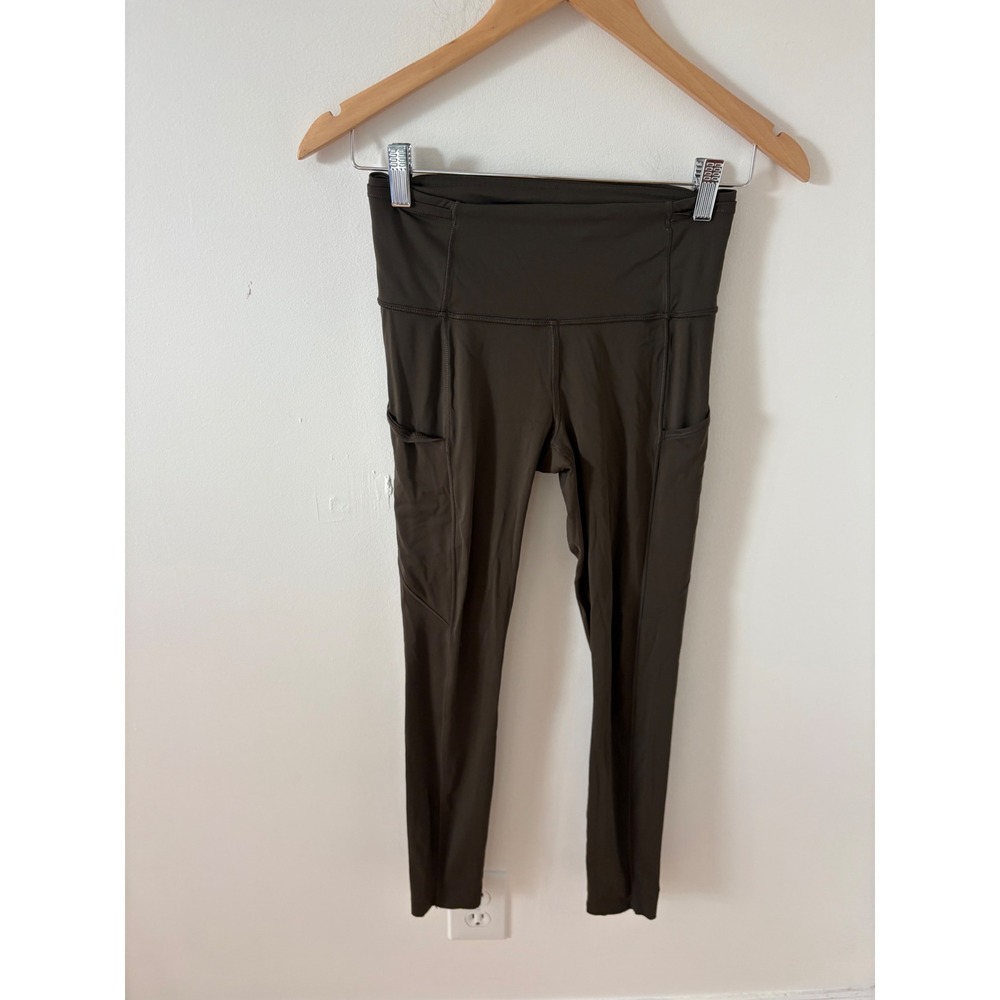 Lululemon Invigorate High-Rise Tight 25 Dark Olive Green Everlux Leggings Size 4